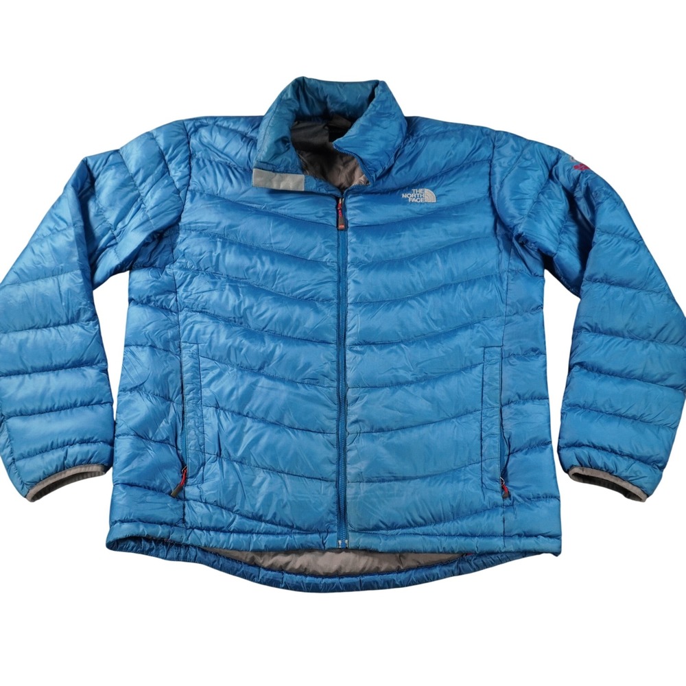 The North Face Summit Series Puffer Jacket Mens XL Blue 800 Fill Down Full Zip